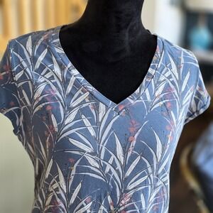 Kuhl Bravada Women's Jersey Knit Cap Sleeve T-Shirt Size Sm Blue Hiking Camping